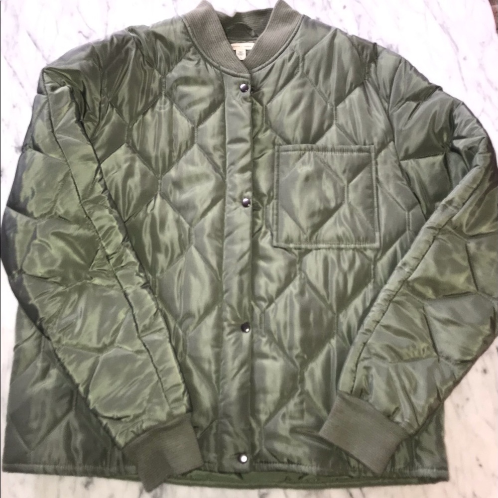 Silence + Noise quilted liner bomber jacket.